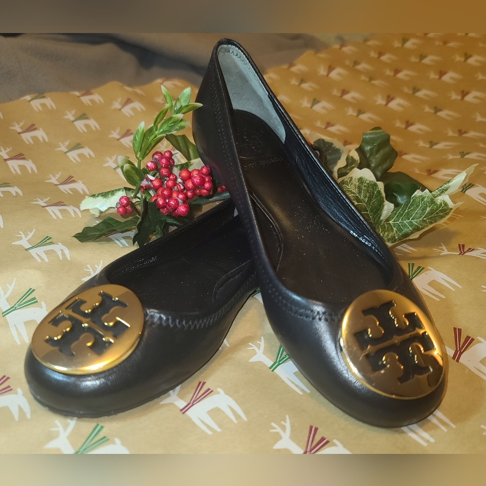 100% Authentic Tory Burch black flats